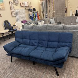 Memory Foam Futon with 72" Blue, New