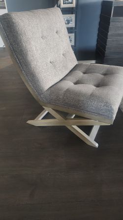 Tufted Accent Chair with X-Base