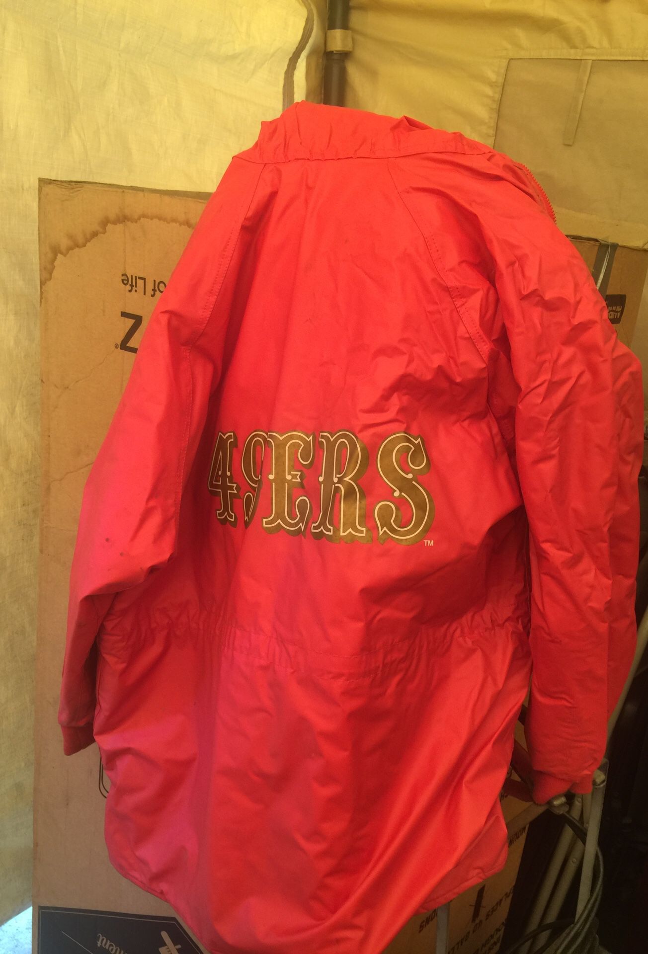 49ers rain coat xl
