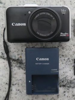 Canon Powershot SX230 HS 12.1 MP Digital Camera with Battery Charger SD READ
