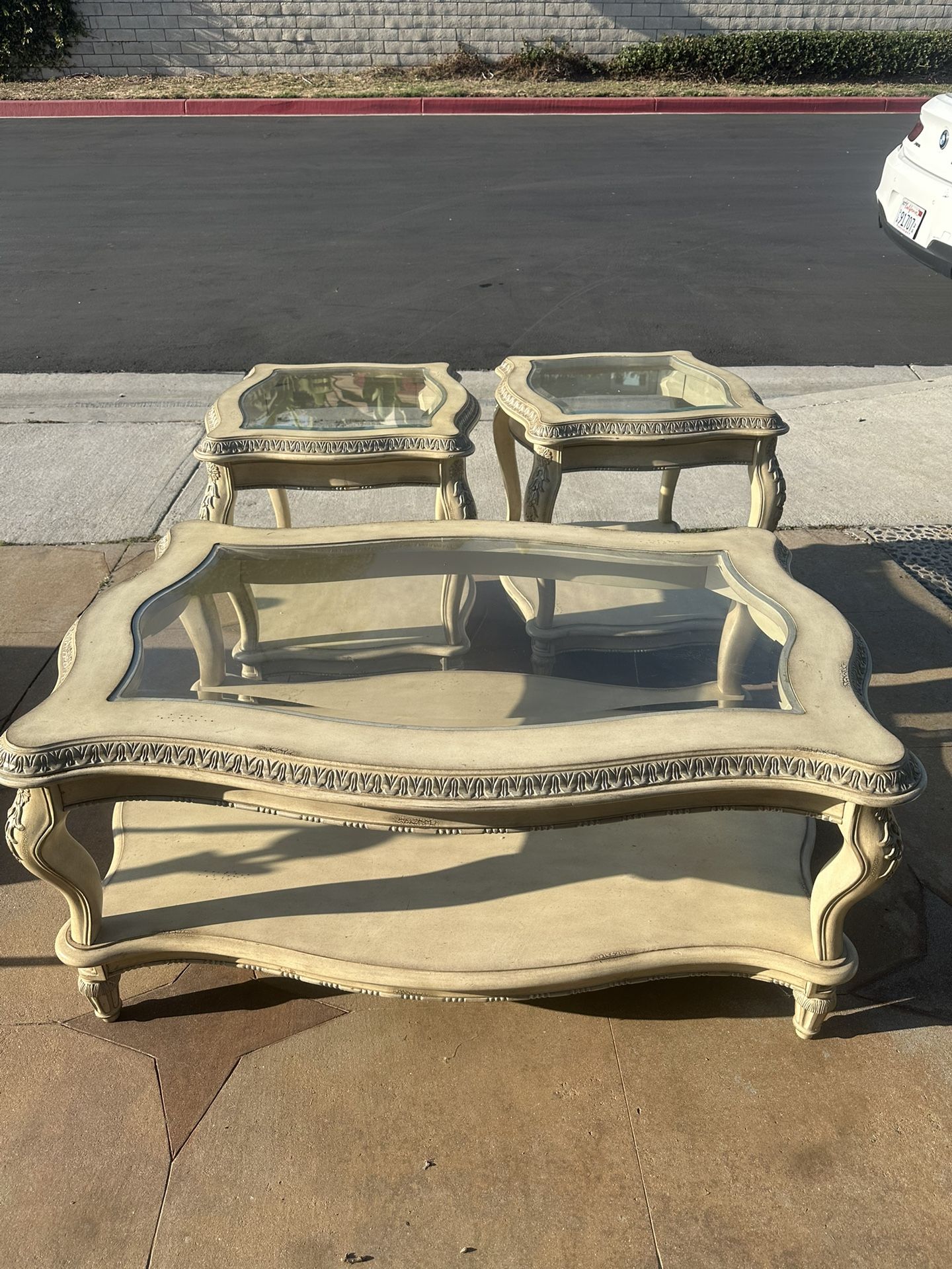 ✨ Elegant 3-Piece Living Room Table Set / Juego de 3 Mesas Elegantes para Sala ✨