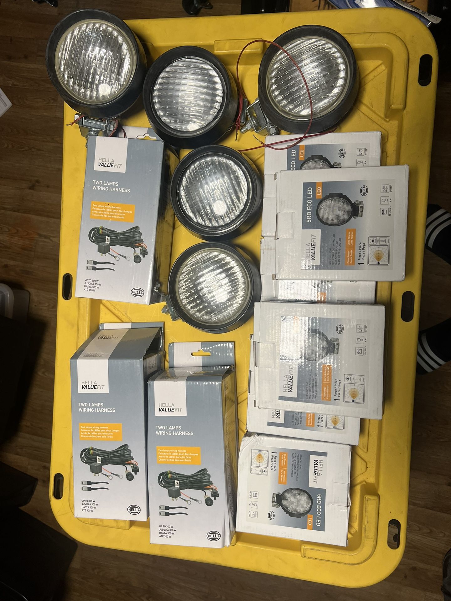 HELLA LED Fog Lights Two Lamp Wiring Kits