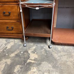 Vintage Heated Rolling Cart