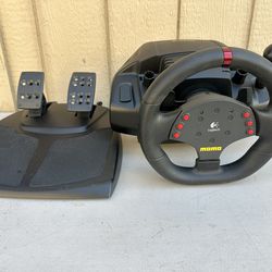 Logitech E-UH9 Momo Racing Force Feedback Wheel & Pedals USB Connection 2005 VTG