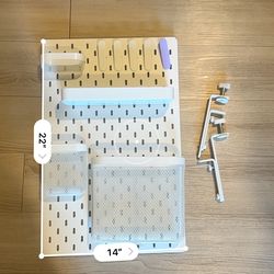IKEA pegboard with accessories