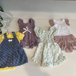 0-3 Months Baby Girl Clothes Bundle – 4 Outfits