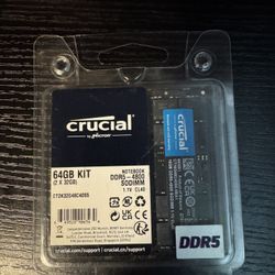 Crucial 32GB DDR5 RAM Kit (2x16GB), 4800MHz CL40 Laptop Memory - SODIMM 262-Pin