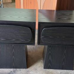 New assembled set of 2, 24" Fluted Modern Wooden Nightstand, Ribbed Side Table with Storage Drawer and Open Storage Shelf for Bedroom, Living Room, or