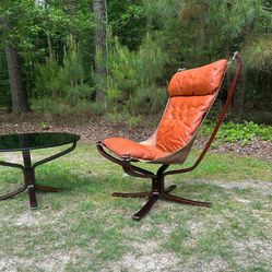 Mid Century High-back Falcon lounge chair by Sigurd Resell for Vatne Møbler