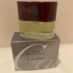 Vintage  Men’s Cartier Must Pour Homme Cologne Spray/ 1.6 Oz. Discontinued/RARE!