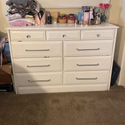 9 Drawer White Dresser 