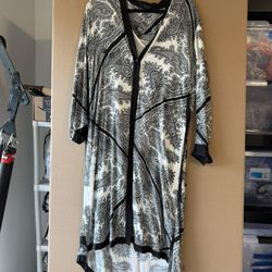 All Saints Dress Us size 4 BLACK + WHITE 