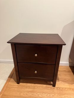 Dark Wood Nightstand