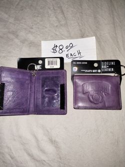 Purple Leather ID Holders 