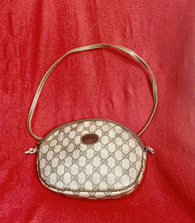 Original Gucci vintage GG Webb oval Crossbody handbag