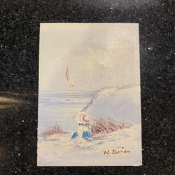 Sighed Hand painted Painting 5x7 