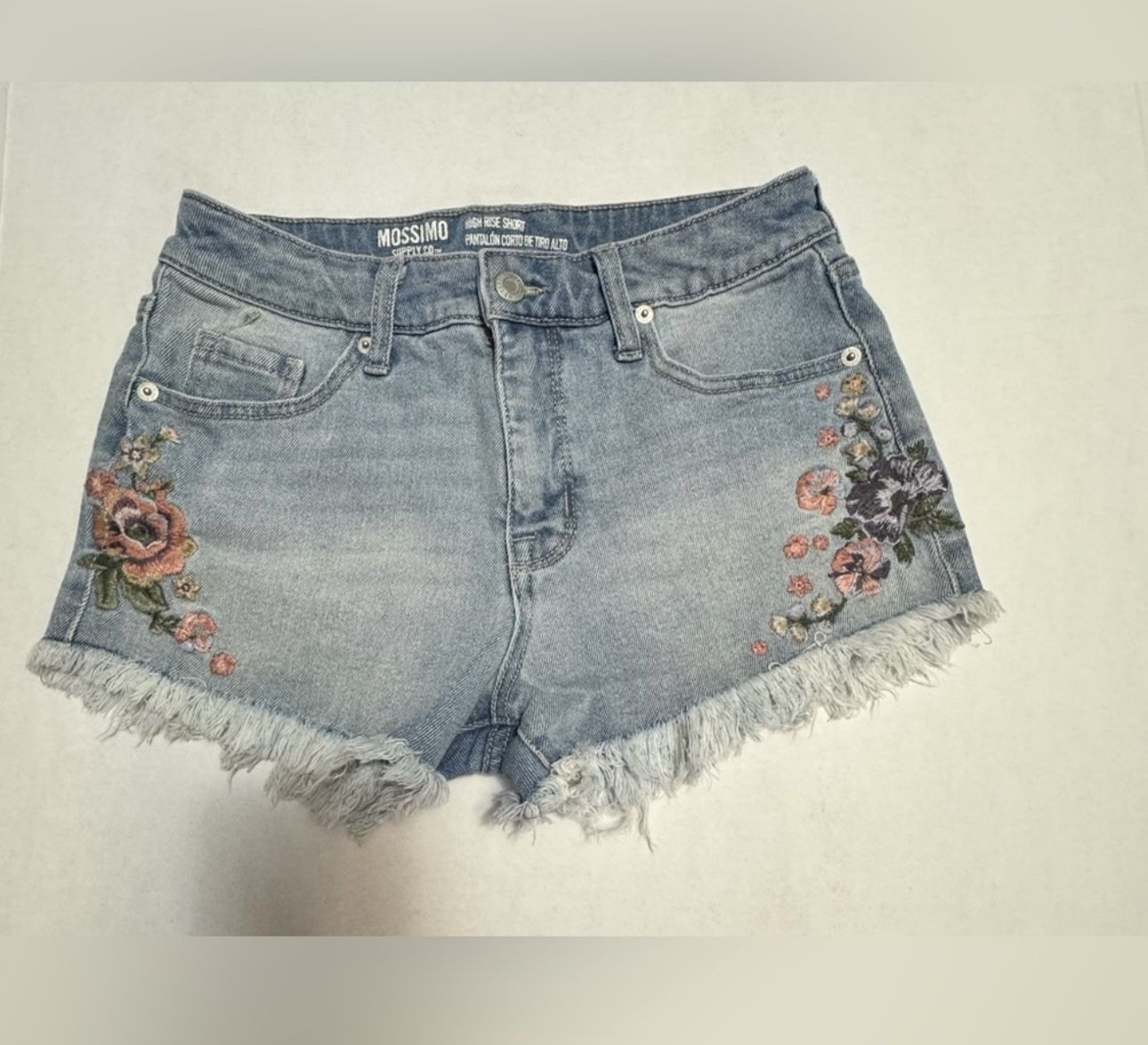 Mossimo Women's High Rise Embroidery Denim Shorts