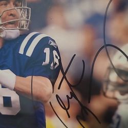 Peyton Manning Autographed 8x10 Photo Framed