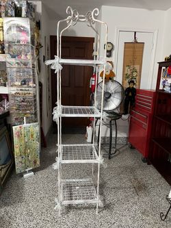 Metal shelves