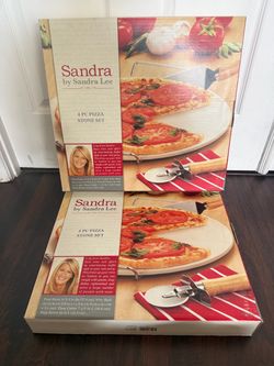 Sandra Lee 4piece Pizza Stone Set for Oven