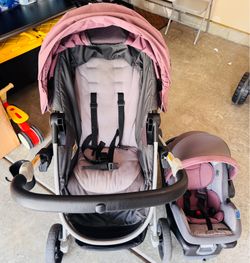Graco Modes Nest Travel System, Car Seat and Stroller Combo, Includes: SnugRide DLX Infant Car Seat, and Reversible Baby Stroller, Norah