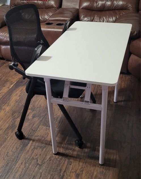 White Folding Table / Desk 40x20