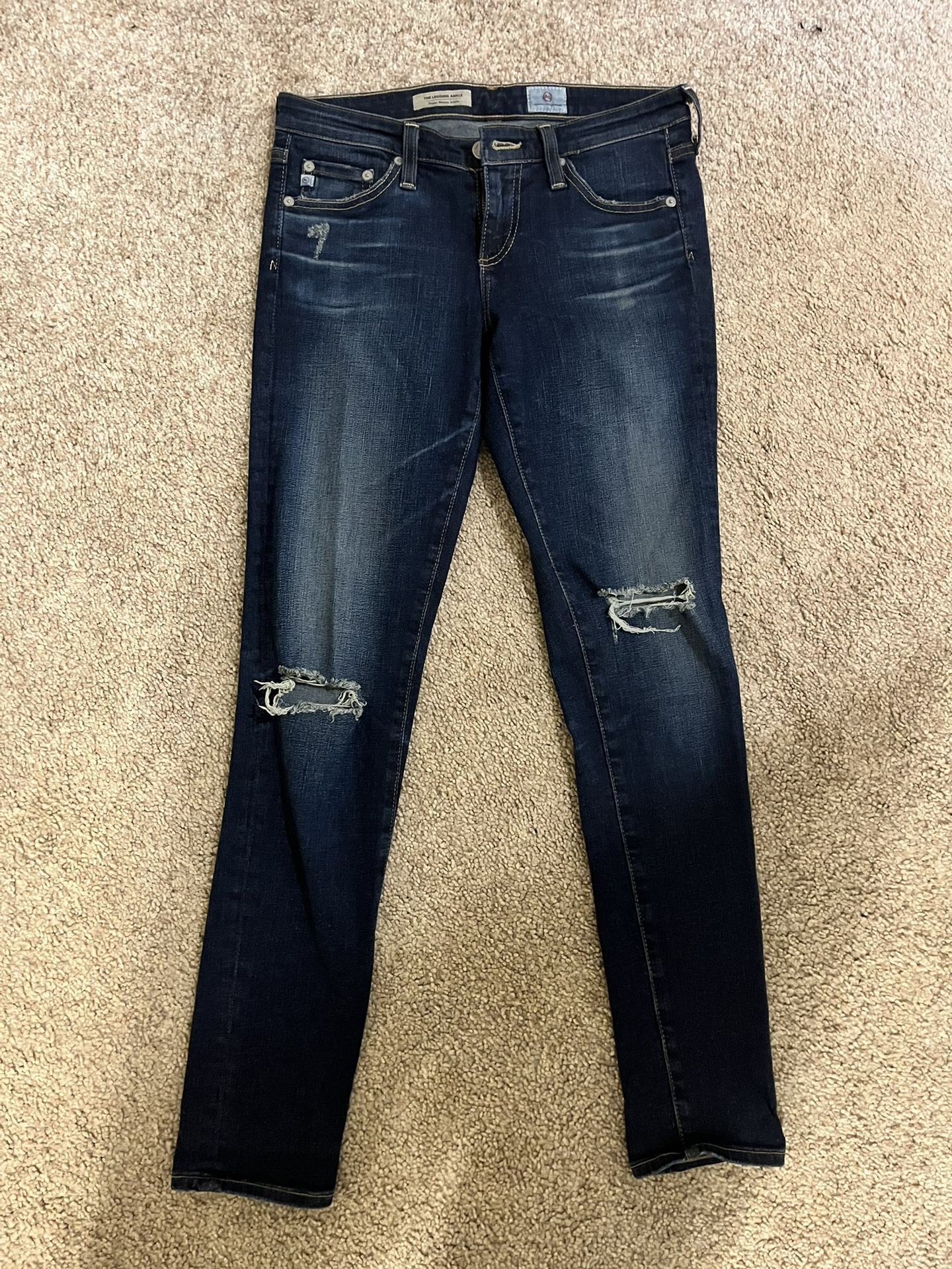AG Distressed Skinny Jeans 