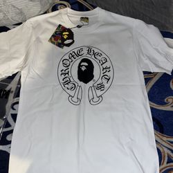 bape chrome hearts white shirt