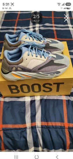 Yeezy 700 carbon blue size 9, worn one time!  NO TRADES! still Available Question Will Be Ignored!