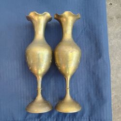 Vintage Brass Bud Vases