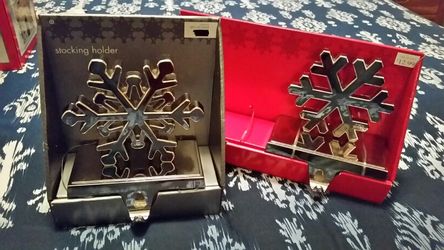 2 Christmas Stocking holders, new