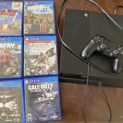 PS4 Console Controller And Games