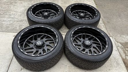 22x12 TIS NEW RIMS AND TIRES, 6 lug universal