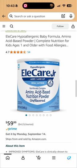 EleCare Jr Hypoallergenic Amino Acid Formula Powder