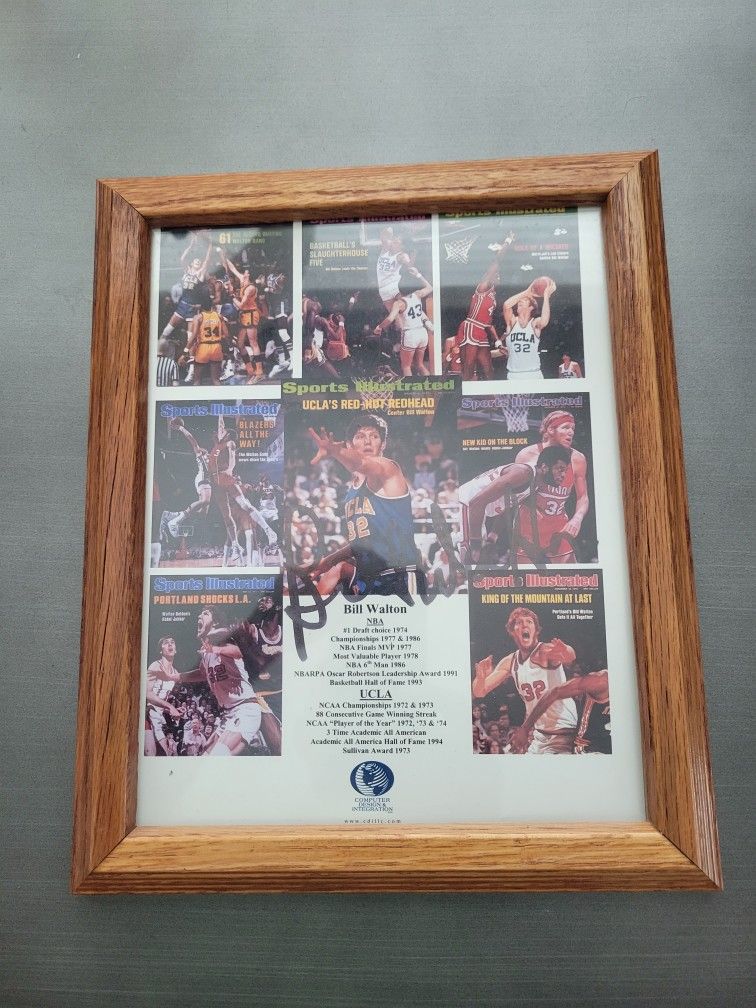 Bill Walton # 32 HOF Signed 8 x 10 Photo