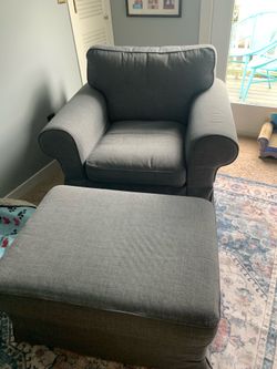 IKEA Chair and Storage Ottoman
