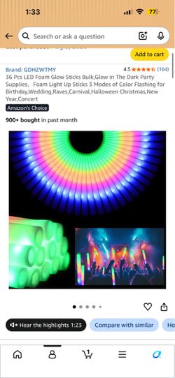 30 LED Foam Glow Sticks
