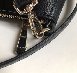 Armani Jeans Saffiano Faux Leather Shoulder Crossbody Bag Black for Sale in Chicago IL OfferUp