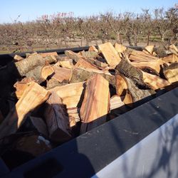 Split cherry wood full truckload