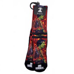 Jimi Hendrix Guitar Strap Crew Socks Mens 8-13 Psychedelic NWT Good Luck Sock