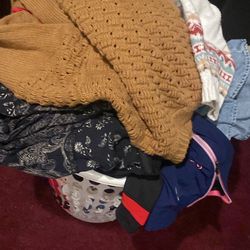 Hamper Full Of Womens Clothing