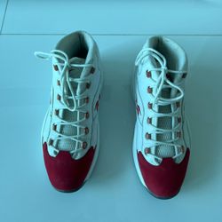 🔴 Reebok Question Mid Red Toe Size 13