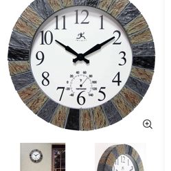 Outdoor Clock With Thermostat 