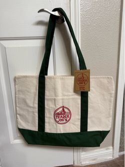 Trader Joe’s Large Green Canvas Tote Bag