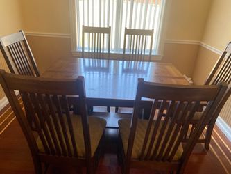 Dining table and chairs
