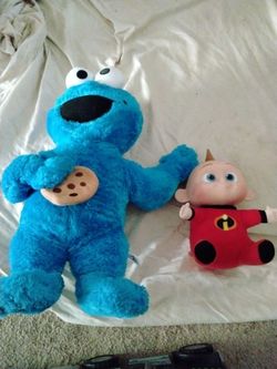 $5 each! Cookie Monster 18 inch tall Plush Incredible Baby talks!