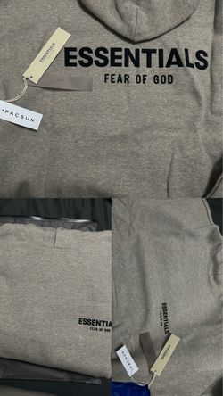 Dark Oatmeal Essentials hoodie, Size Small