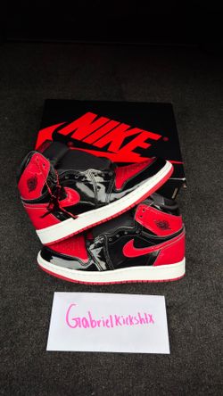 Air Jordan 1 Retro High Patent Bred GS