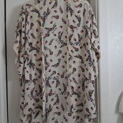 White floral pink and different colors kimono