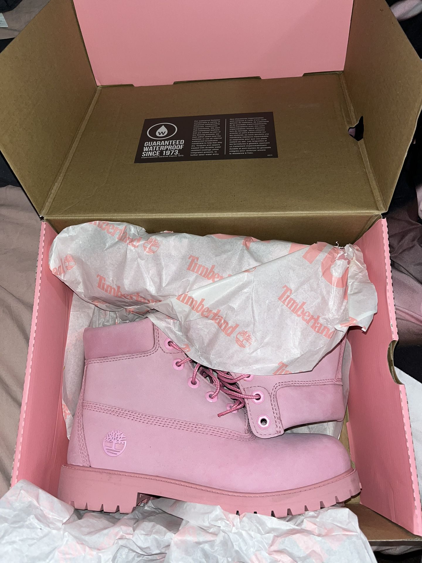 Pink Timbs, Size 6Y